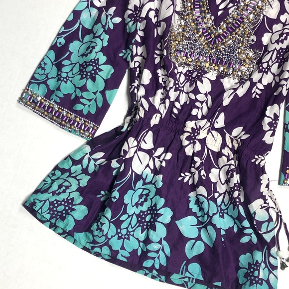 Tanya Marie S Haute Couture Tunic Top Dress Beaded - Picture 2 of 8